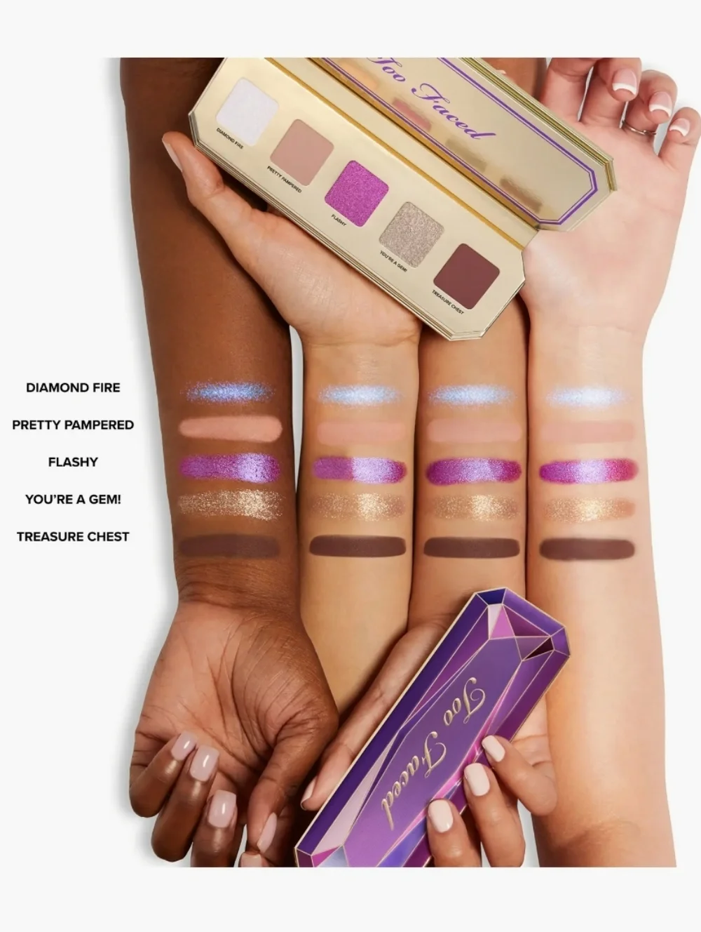 Too Faced 3 Piece Limited Edition Makeup Kit Eyeshadow, Lash Primer And Mascara